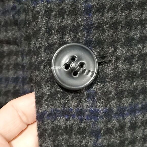 I Spiewak & Sons Wool Pea Coat with Houndstooth Pattern Size XL - Picture 3 of 16